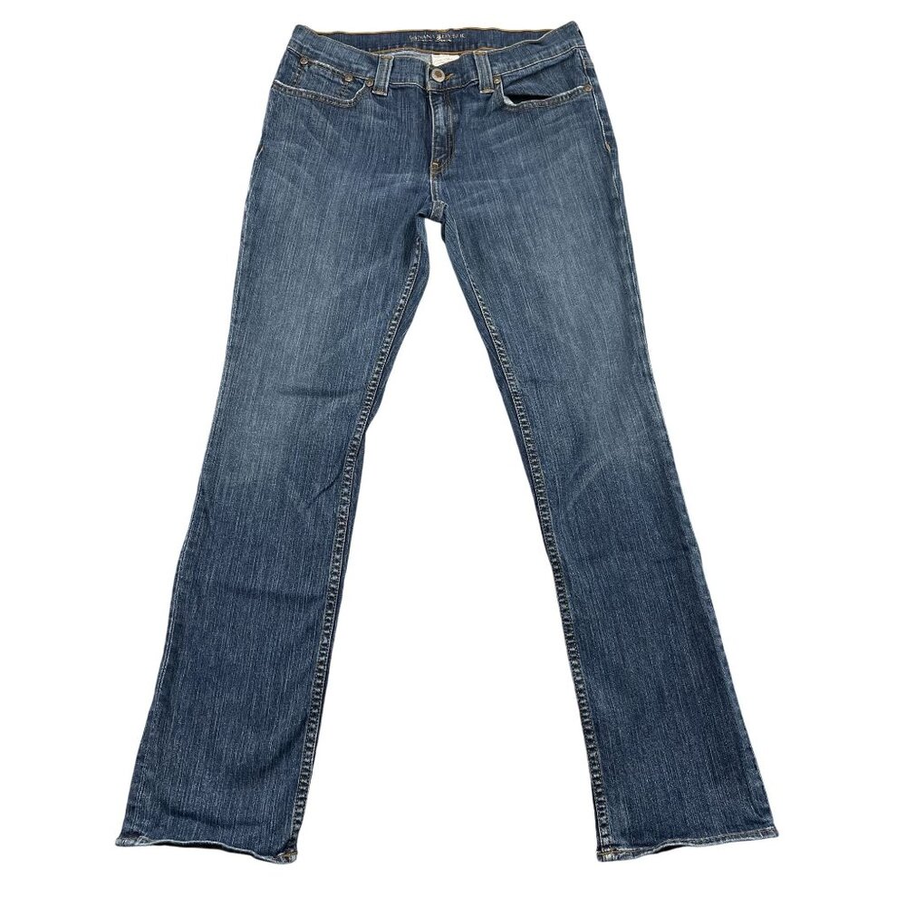 Banana Republic Premium Jeans Womens 14 Blue Dirty Extreme MidRise Denim Stretch